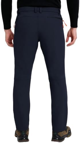 CNBQDD Men's Snow Ski Pants Waterproof Hiking Winter Fleece Lined Pants