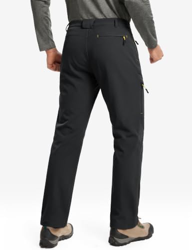 TACVASEN Men's Ski Snow Pants Winter Fleece Lined Waterproof Insulated