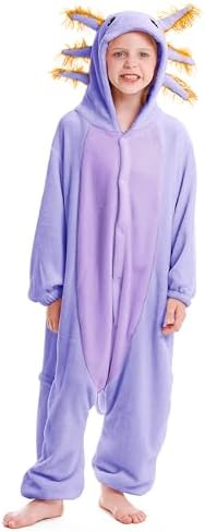 Animal Onesie Pajamas for Kids, Soft Flannel Halloween Cosplay Costume for Boys Girls