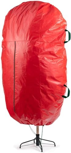 ZOBER Upright Christmas Tree Storage Bag - Fits 9 Ft, Waterproof, Red