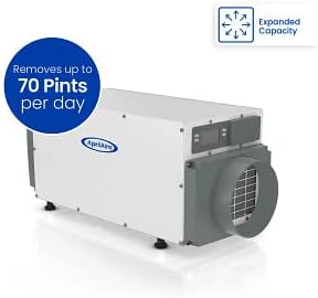 AprilAire E070 Pro Dehumidifier Bundle - 70 Pint Whole House Dehumidifier - Full Complete Kit - Crawl Spaces, Basements, Whole Homes, Commercial up to 2,800 sq. ft - 5 Year Warranty Included
