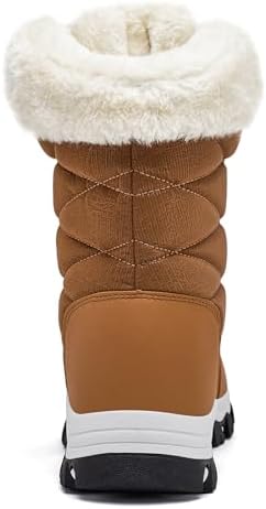 HOBIBEAR Women's Waterproof Winter Snow Boots Lightweight Warm Faux Fur Lined Mid-Calf Booties