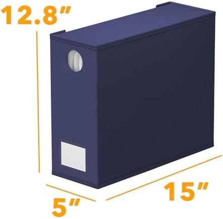 SpaceAid 4 Pack Bed Sheet Organizers and Storage, Foldable Sheet Organizer for Linen Closet, Sheets Set Folder Keeper with Window XL (Queen & King Size) Bedding Container (Navy Blue, 4 Pack)