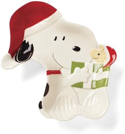 Lenox Peanuts Snoopy Christmas Candy Dish
