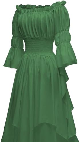 Women's Gothic Witch Dress Medieval Renaissance Costume Victorian Dress