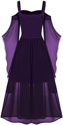 CHARMMA Women's Plus Size Butterfly Sleeve Gothic Halloween Dress