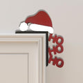 Christmas Door Topper Holiday Home Decor Funny Snowman Santa Claus Top Door Frame Corner Sign Decorations, Windows Walls DIY Craft for Christmas Party Ornament (Santa Hat)