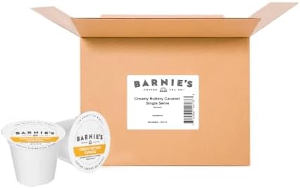 Barnie's Coffee Creamy Buttery Caramel Single Serve Coffee Pods with Creamy and Smooth Caramel Flavor, Medium Roast Arabica Coffee Beans Compatible with Keurig Brewers, 48 Count