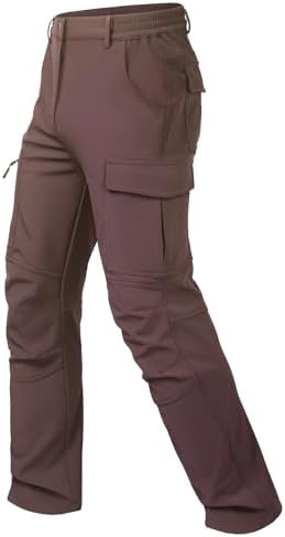 Men's Snow Pants Ski Softshell Warm Outdoor Fleece Lined Insulated Waterproof Winter Work Travel Hiking Pants