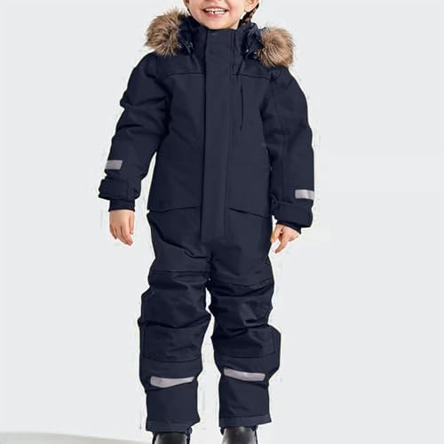 YRAETENM Snow Suit for Kids Boys Girls One Piece Snowsuit Girls and Boys Waterproof Insulated Winter Jumpsuit Coveralls