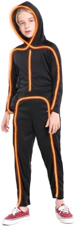 Light Up Child Stick Figure Costume, Led Halloween Cosplay Boys Girls