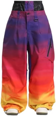 GSOU SNOW Womens Mens Snowboard Pants Baggy Snow Ski Pants for Snowsports