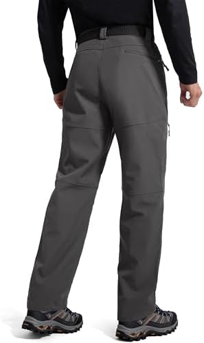 FREE SOLDIER Men's Fleece Lined Pants Softshell Snow Ski Pants