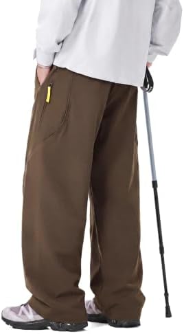 Men's Water-Repellent Ski Snow Hiking Pants Baggy Straight Leg