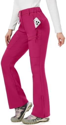 Women's Snow Ski Pants Fleece Lined Water Resistant Warm Flare Fit