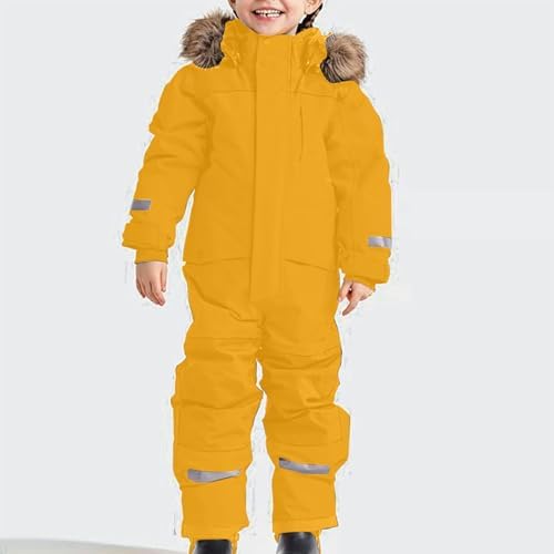 YRAETENM Snow Suit for Kids Boys Girls One Piece Snowsuit Girls and Boys Waterproof Insulated Winter Jumpsuit Coveralls