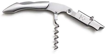 Prestige Waiters Corkscrew By Coutale Sommelier - Stainless Steel - Handmade and Sustainable Pinewood Crate - French Patented Spring-Loaded Double Lever Wine Bottle Opener for Bartenders and Gifts