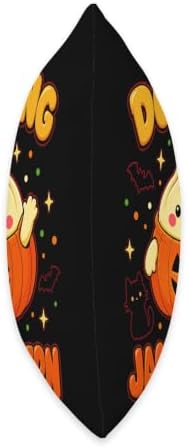 Squishy Dumpling Jack-O-Lantern Cute Kawaii Halloween Throw Pillow