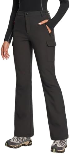 Snow Ski Pants Women Softshell Insulated Fleece Lined Pants Women