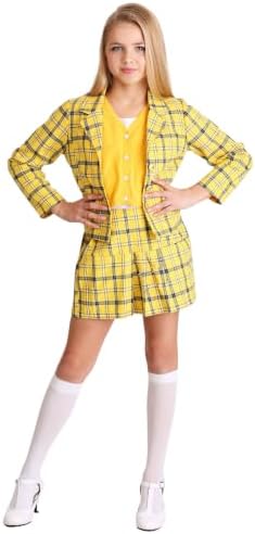 Kids Clueless Costume, Cher Character | Jacket, Skirt, Shirt With Attached Sweater | 90s Dress Up Outfit