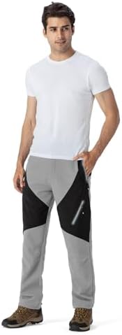 YSENTO Men's Snow Pants Fleece Lined Hiking Ski Winter Insulated Utility Work