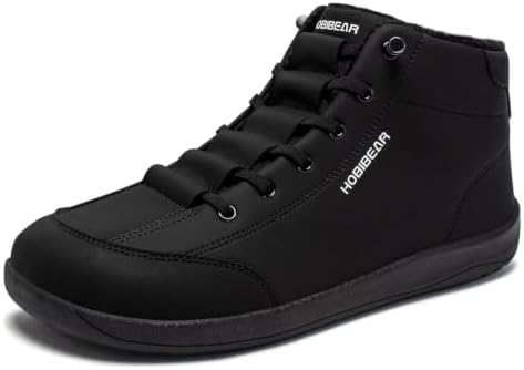 HOBIBEAR Snow Boots for Women Winter Barefoot Shoes Wide Width Mid Top Outdoor Walking Boots for Men