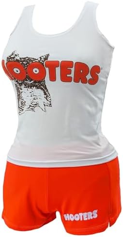Ripple Junction Hooters Girl Iconic Waitress Outfit Includes Tank Top and Shorts Set Officially Licensed