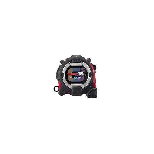 TAJIMA Tape Measure - 16 ft x 1 inch GS-Lock Measuring Tape with Shock Resistant Case & Safety Clip Holder - GSSF-16BW