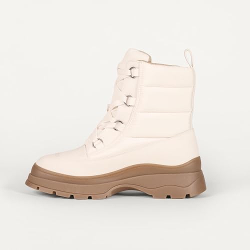 Amazon Essentials Women's Lace Up Puffer Snow Boots with Chunky Heel
