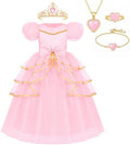 Unicorn Mermaid Princess Dress Up Clothes for Little Girls – Costume, Jewelry and Headband