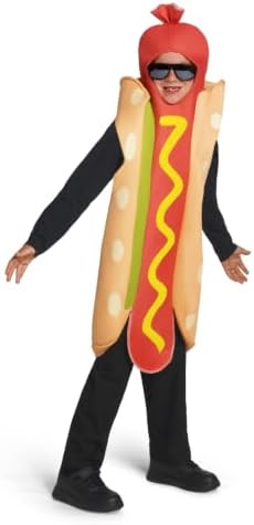 Spooktacular Creations Hot Dogs Costume Kids, Unisex Food Themed Costume for Child Teens Halloween Dress up Cosplay Party