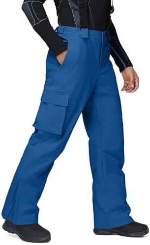 Men's Ski Snow Pants Insulated Waterproof Snowboard Cargo Pants Bibs Regular Fit