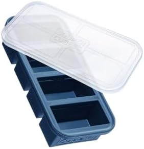 Souper Cubes 1 Cup Silicone Mold for Food with Lid, Blueberry, 1-Pack | 100% Platinum-Cured Silicone Freezer Mold, Oven and Microwave Safe, Perfect for Freezing Soup, Rice, Protein, Grains and More