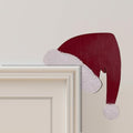 Christmas Door Topper Holiday Home Decor Funny Snowman Santa Claus Top Door Frame Corner Sign Decorations, Windows Walls DIY Craft for Christmas Party Ornament (Santa Hat 2)