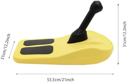 Snow Sled HDPE, 21"x12.2", 165 lbs Capacity, Yellow, Modern, Kids