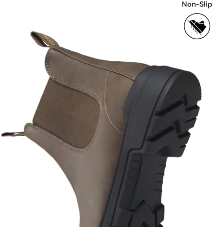 Cestfini Chelsea Boots Men Slip-On Western Hiking Boots