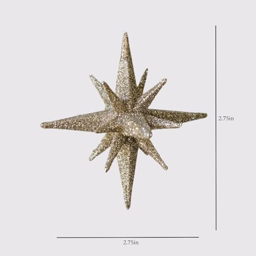 CG Hunter Antique Gold Glass Christmas Ornaments, 2.75", Set of 6
