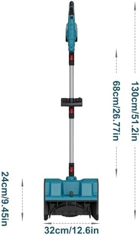 21V Cordless Snow Shovel Set, 13" Electric Snow Blower, 2 * 21V Li-Ion Battery Packs with Adjustable Handle and Safety Switch for Driveways, Patios and Sidewalks.
