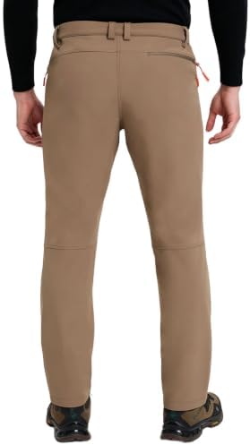 CNBQDD Men's Snow Ski Pants Waterproof Hiking Winter Fleece Lined Pants