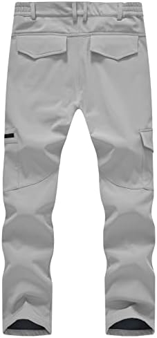 TBMPOY Men's Snow Ski Fleece Lined Hiking Pants Waterproof Winter Snowboard Warm Outdoor Insulated Pants Windproof