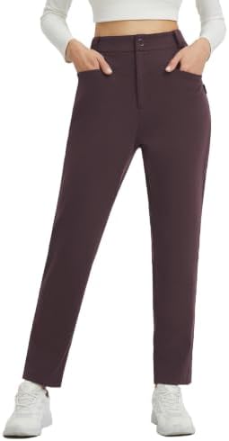 baleaf Womens Fleece Lined Pants with 5 Pockets Thermal Cold Gear