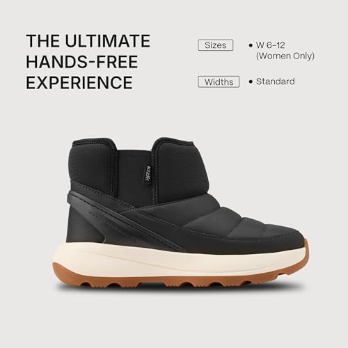 Kizik Juno 2 Low Slip On Snow Boots for Women: Durable Rubber Soles for Any Terrain, Faux Fur Lining for Warmth During Winter Daily Wear