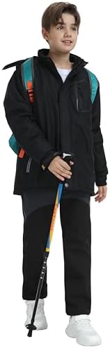 MoFiz Boys Snow Ski Pants Fleece Waterproof Winter Outdoor Hiking Pants
