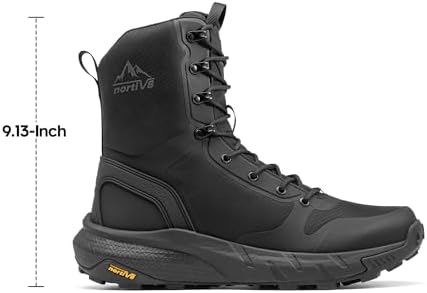 NORTIV 8 Men's Military Tactical Boot Zipper Lightweight