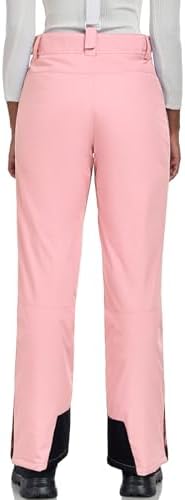 Women's Snow Ski Pants Insulated Winter Warm Outdoor Waterproof Snowboard Pants Bibs Detachable Suspender