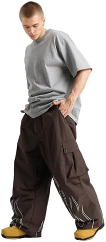 GSOU SNOW Mens Womens Baggy Snow Pants Snowboard Ski Pants Waterproof