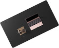 Cacoy 36"x20" XXL Leather Desk Mat Black, Waterproof Desk Blotter Protector