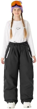 GSOU SNOW Kids Snow Pants Girls Boys Baggy Snowboard Pants Insulated