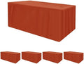 HolidayIdeas 4-Pack 6ft Rust Fitted Tablecloth for Fall Festival