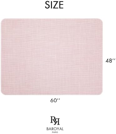 BARoyal Office Chair Mat for Hardwood Floor Under Desk Computer Rolling Chair Mat for Wood/Tile Floor Non-Slip Heavy Duty Desk Rug PVC Plastic Hard Floor Protector 48" x 60"(Blush)